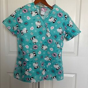 Sanrio Turquoise Hello Kitty scrup Top